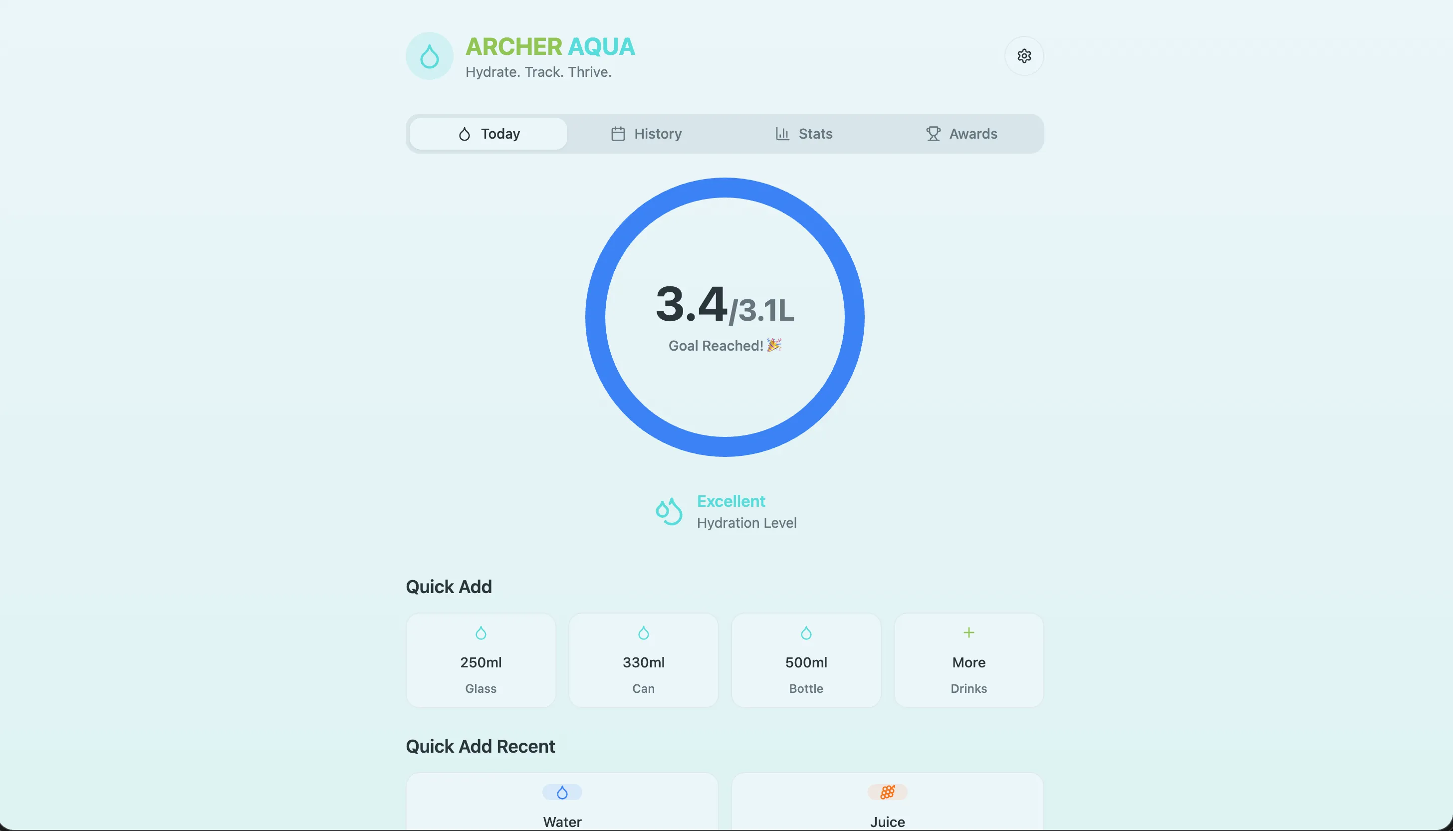 Hydration Dashboard