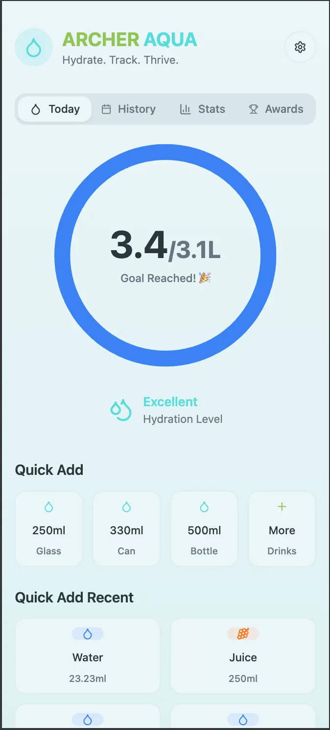 Hydration Dashboard
