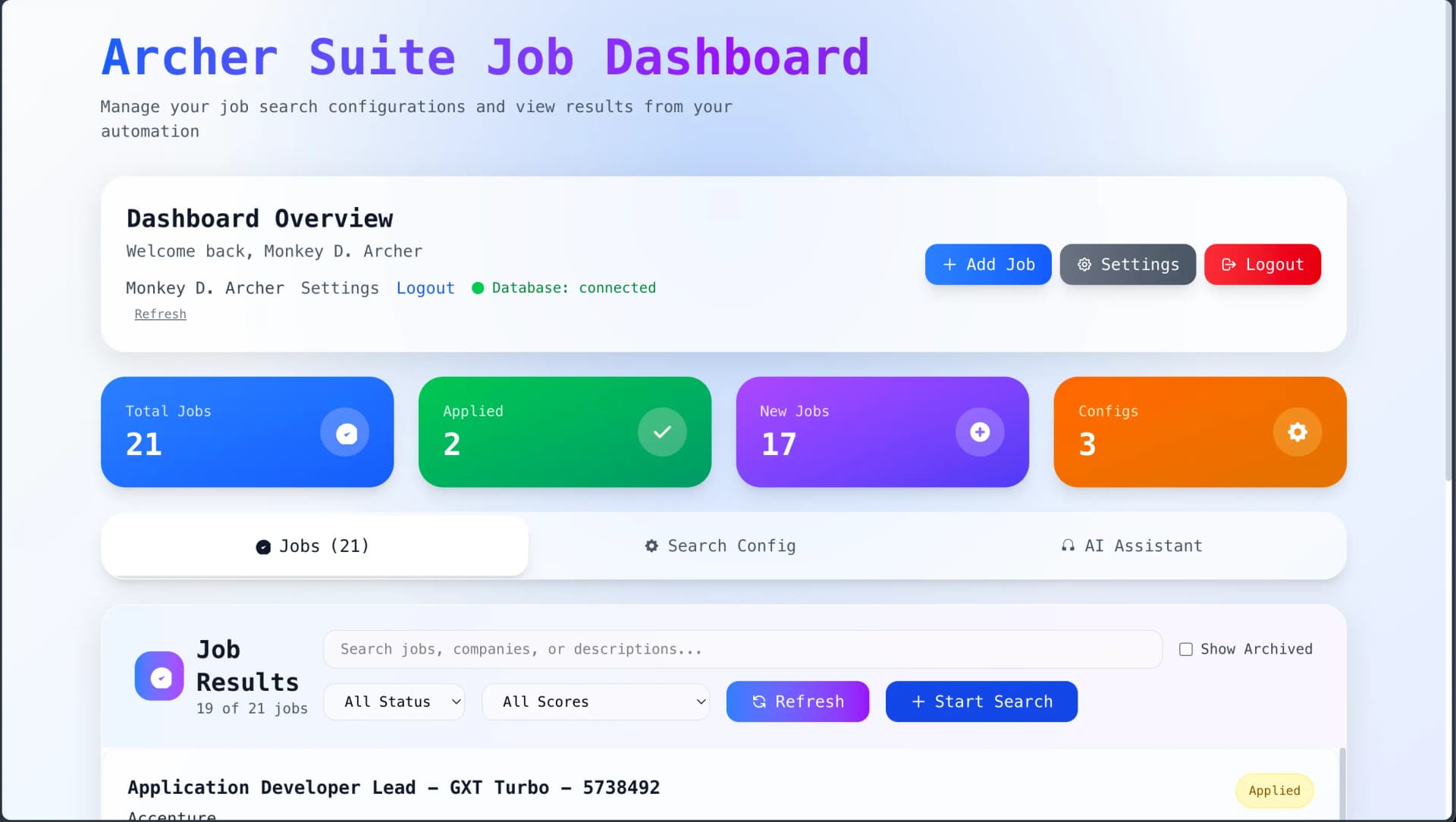 N8N Job Search Dashboard