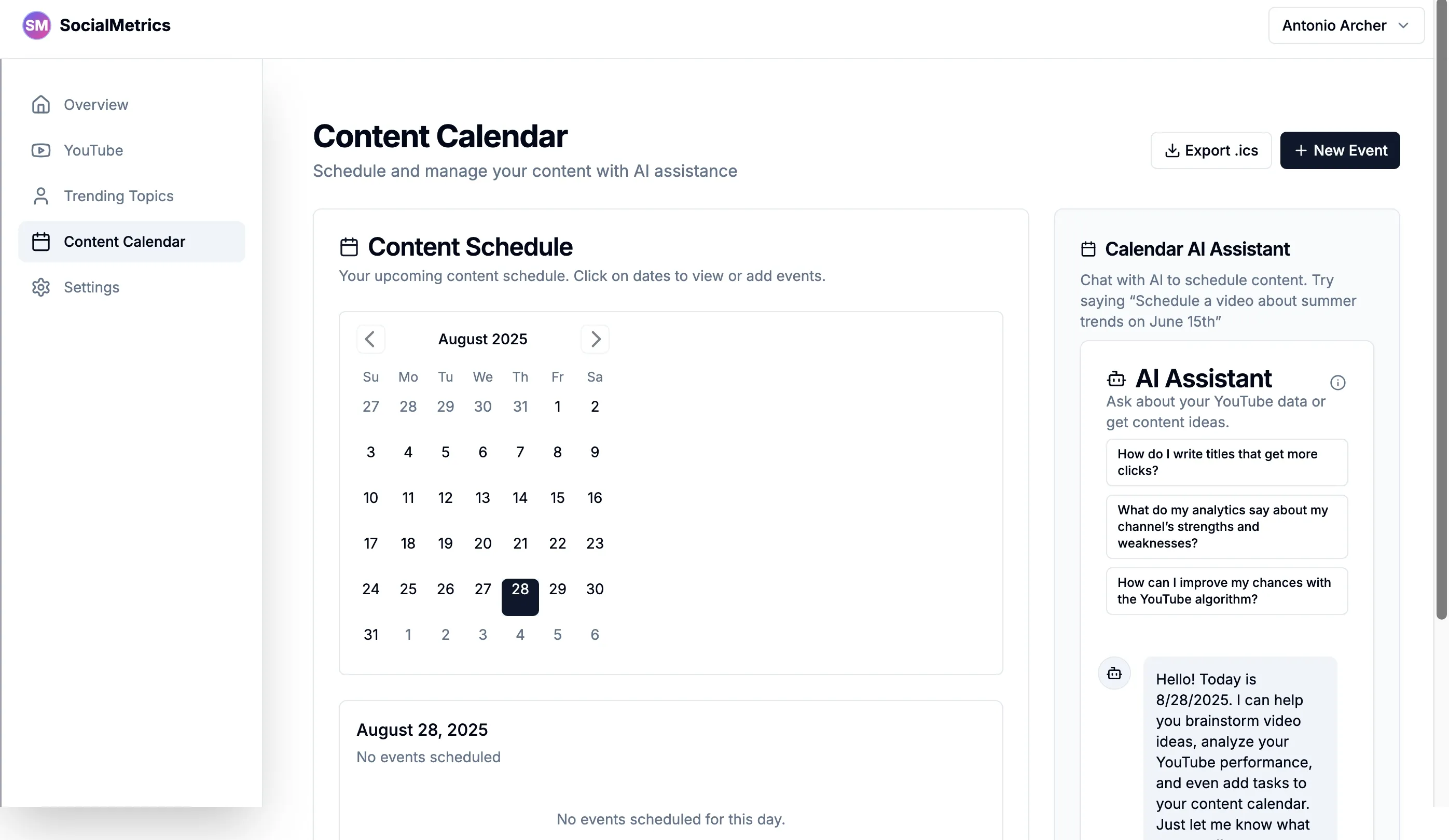 Social Metrics Screenshot 3