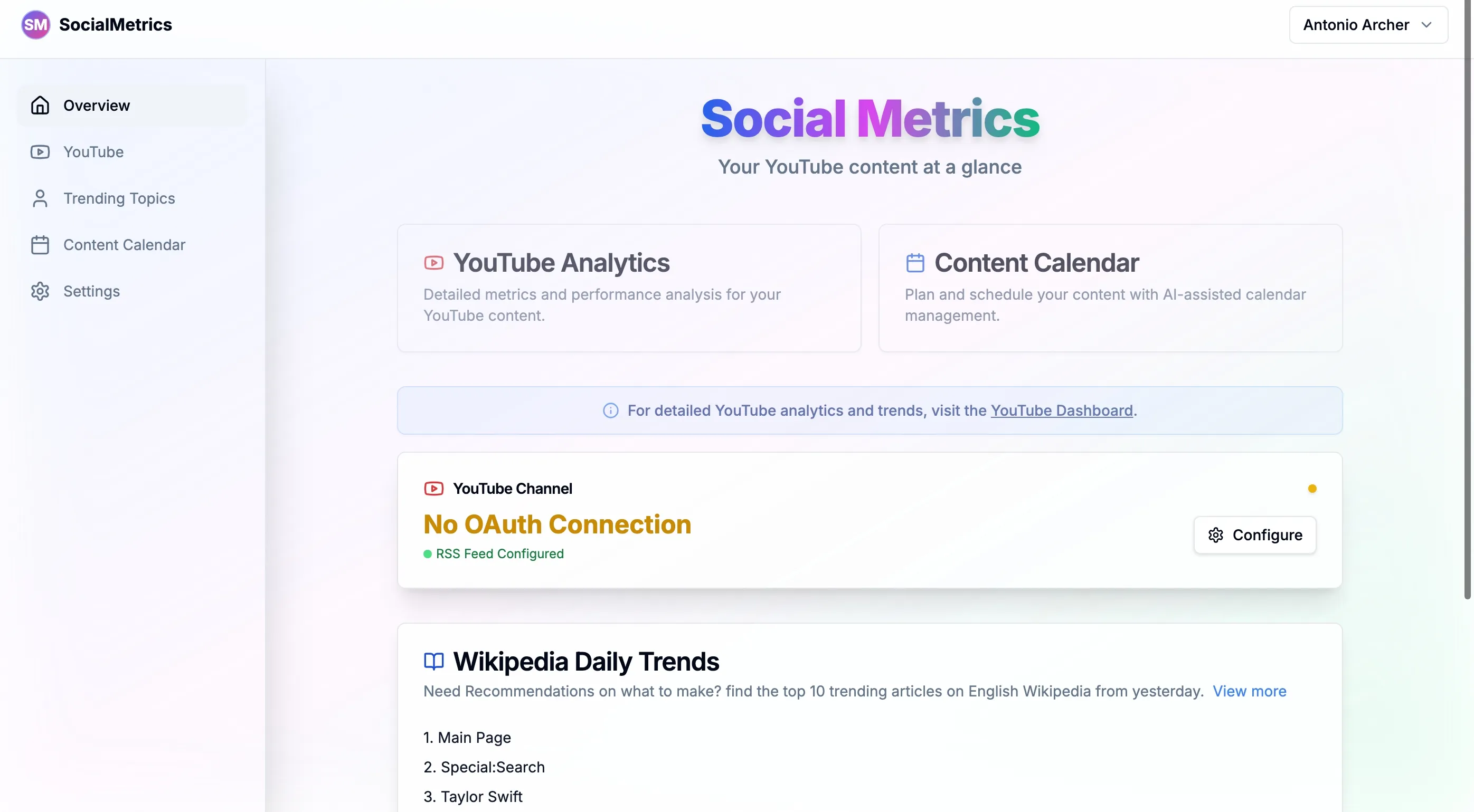 Social Metrics Screenshot 1