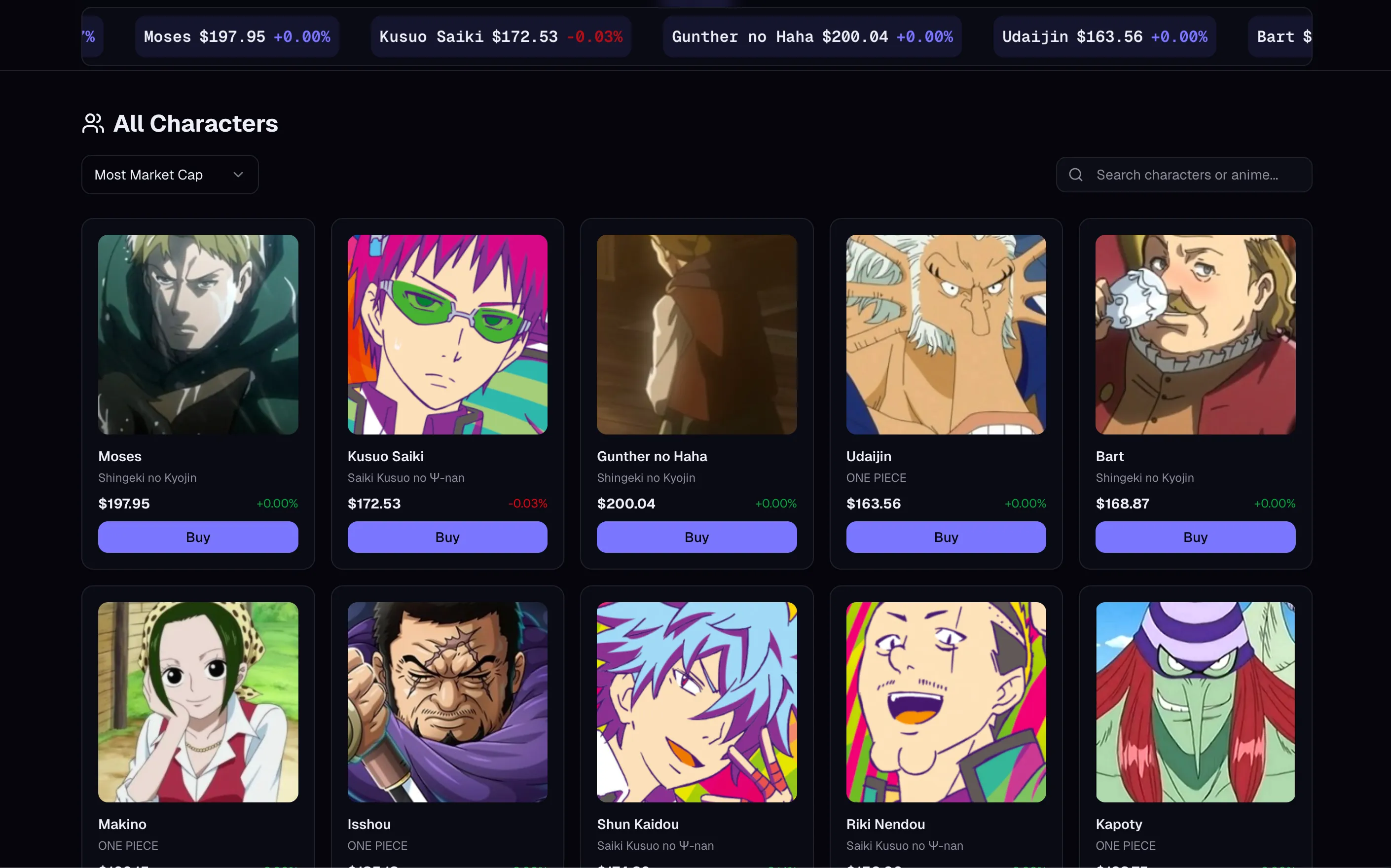 Character collection