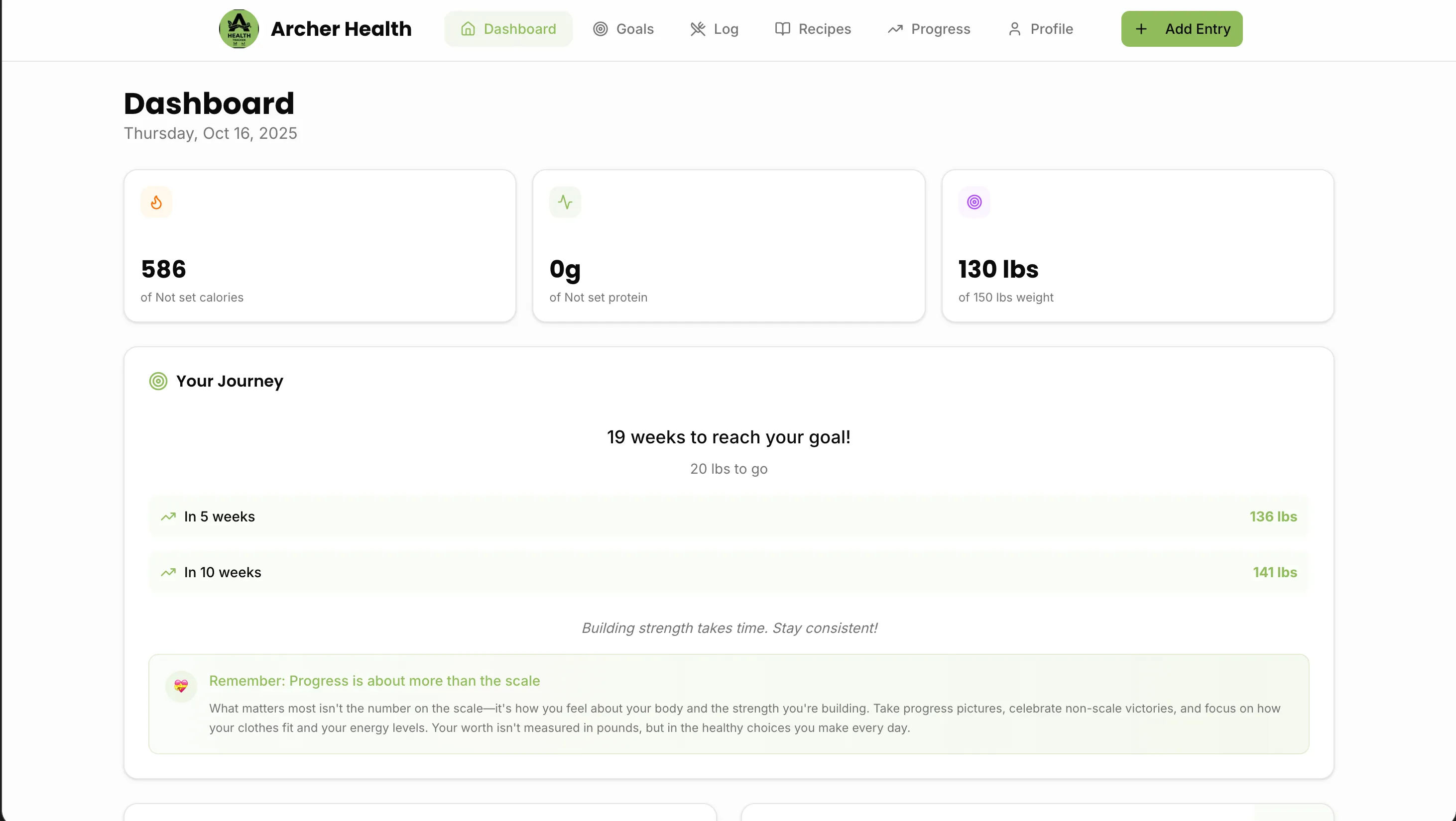 Archer Health nutrition analytics