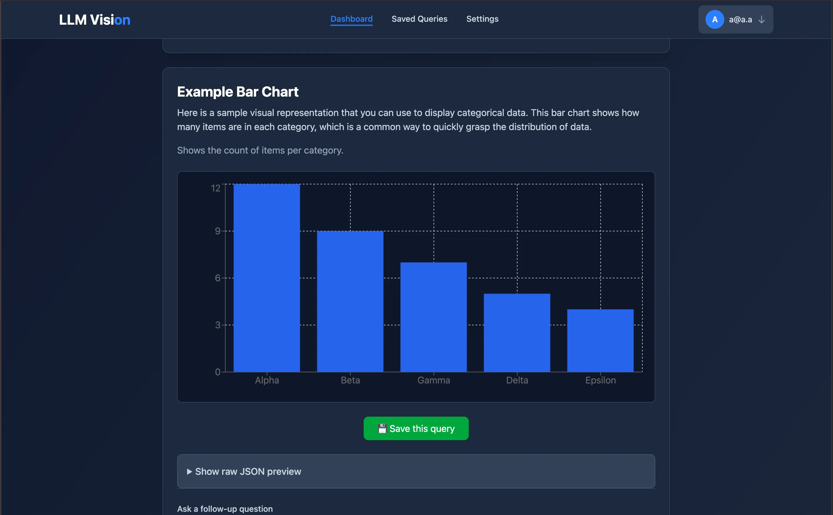 LLM RAG Visualization Dashboard