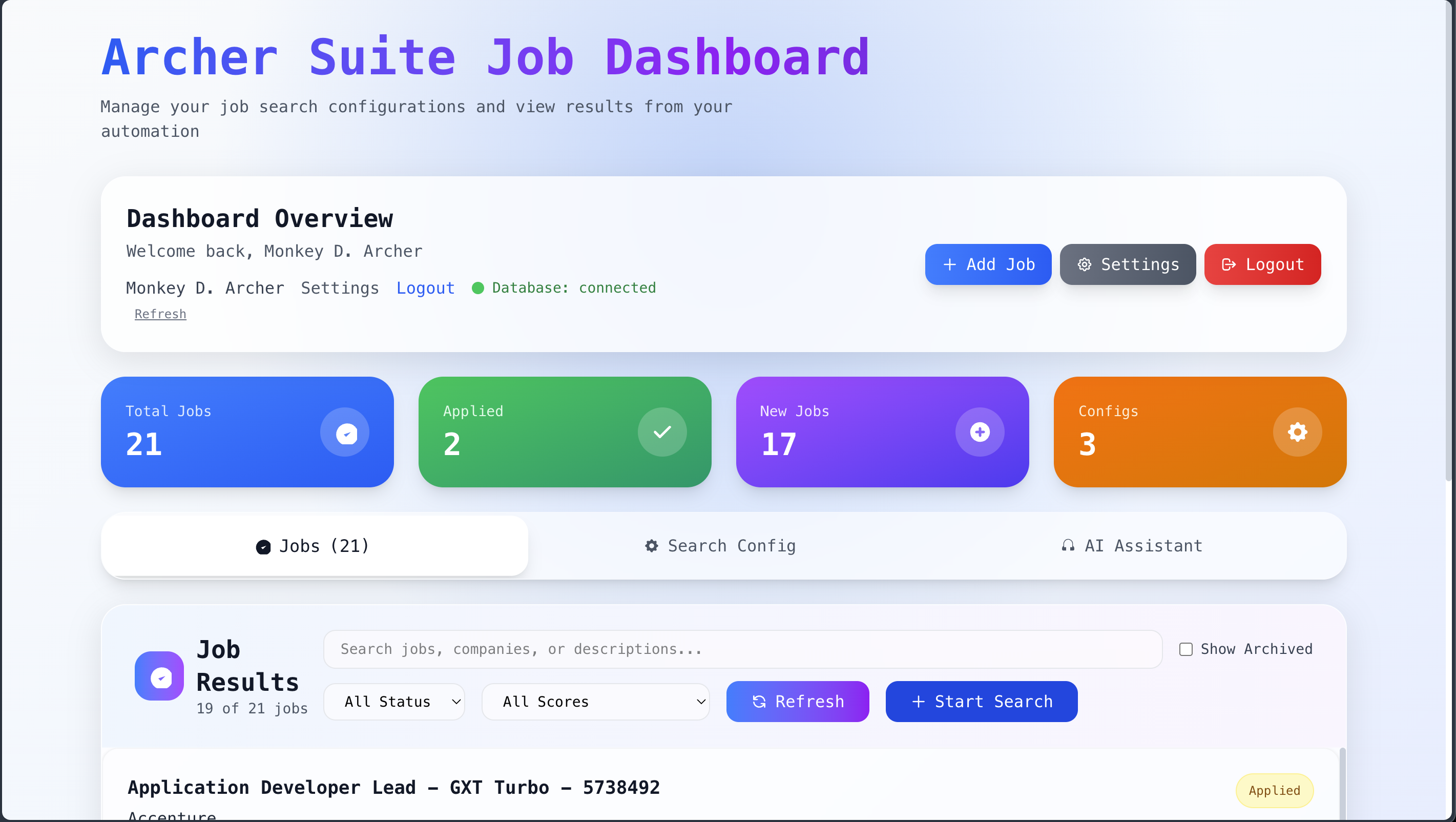 N8N Job Search Dashboard
